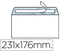 500 sobres Liderpapel 176x231mm. offset blanco 90g/m²